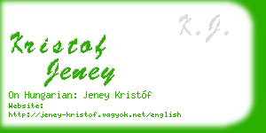 kristof jeney business card