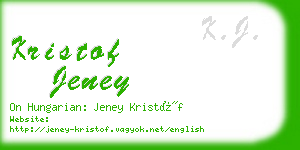 kristof jeney business card